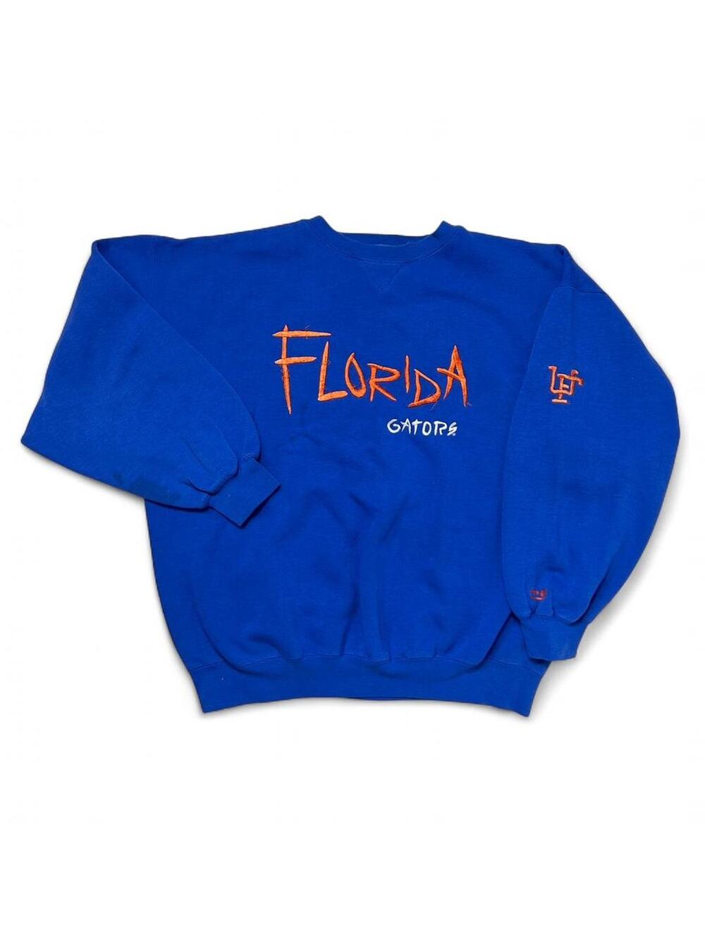 University of Florida 90s Vintage Gators Embroidered Spellout Sweatshirt XL